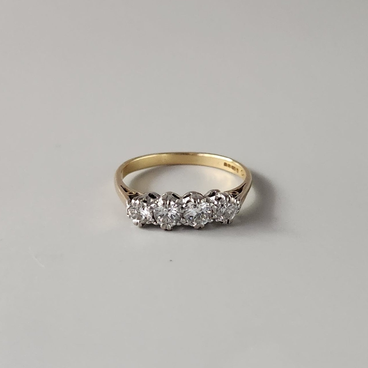 18ct Yellow Gold Diamond Four Stone Ring