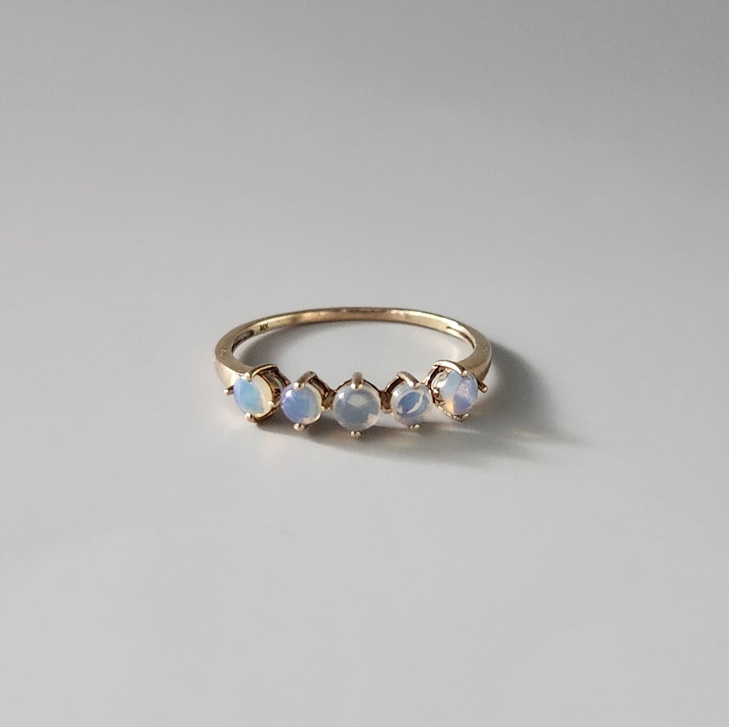 9ct Yellow Gold Opal Five Stone Ring