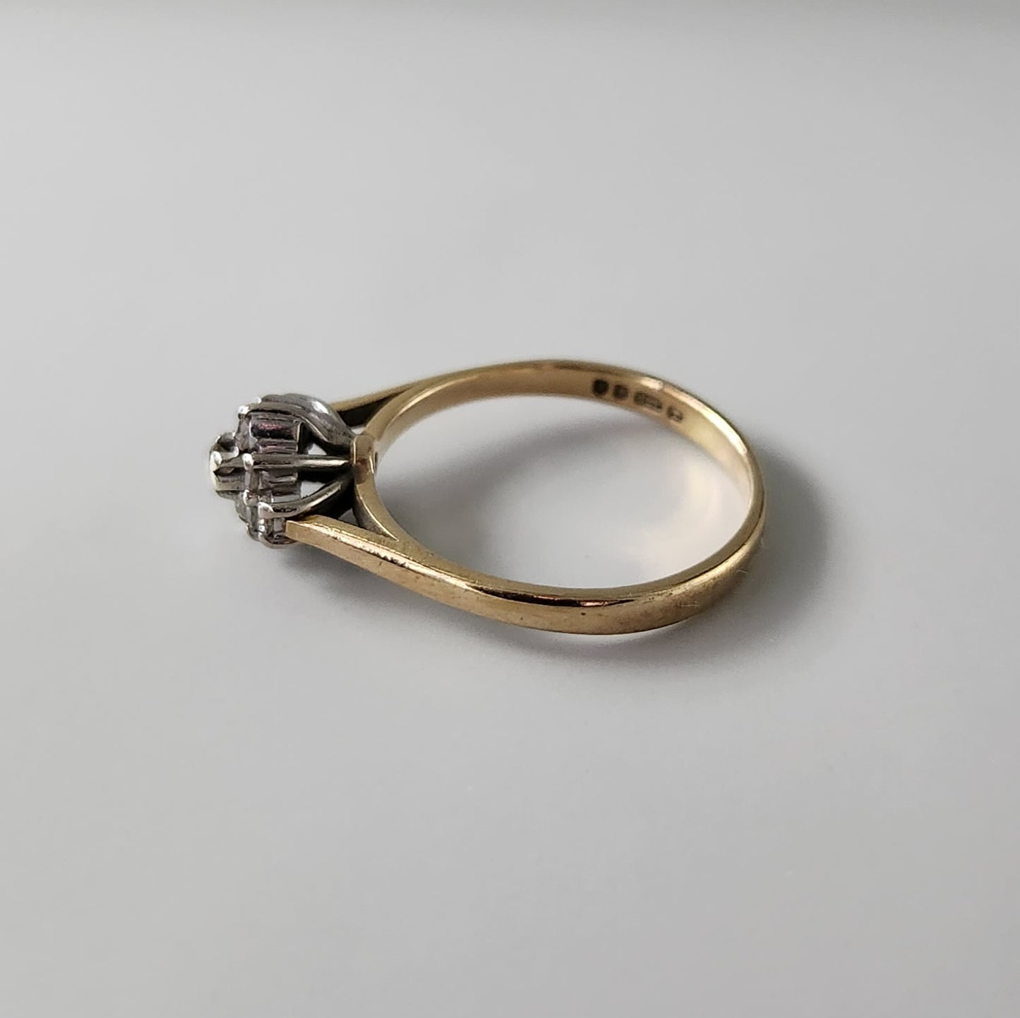 9ct Yellow Gold Diamond Cluster Ring