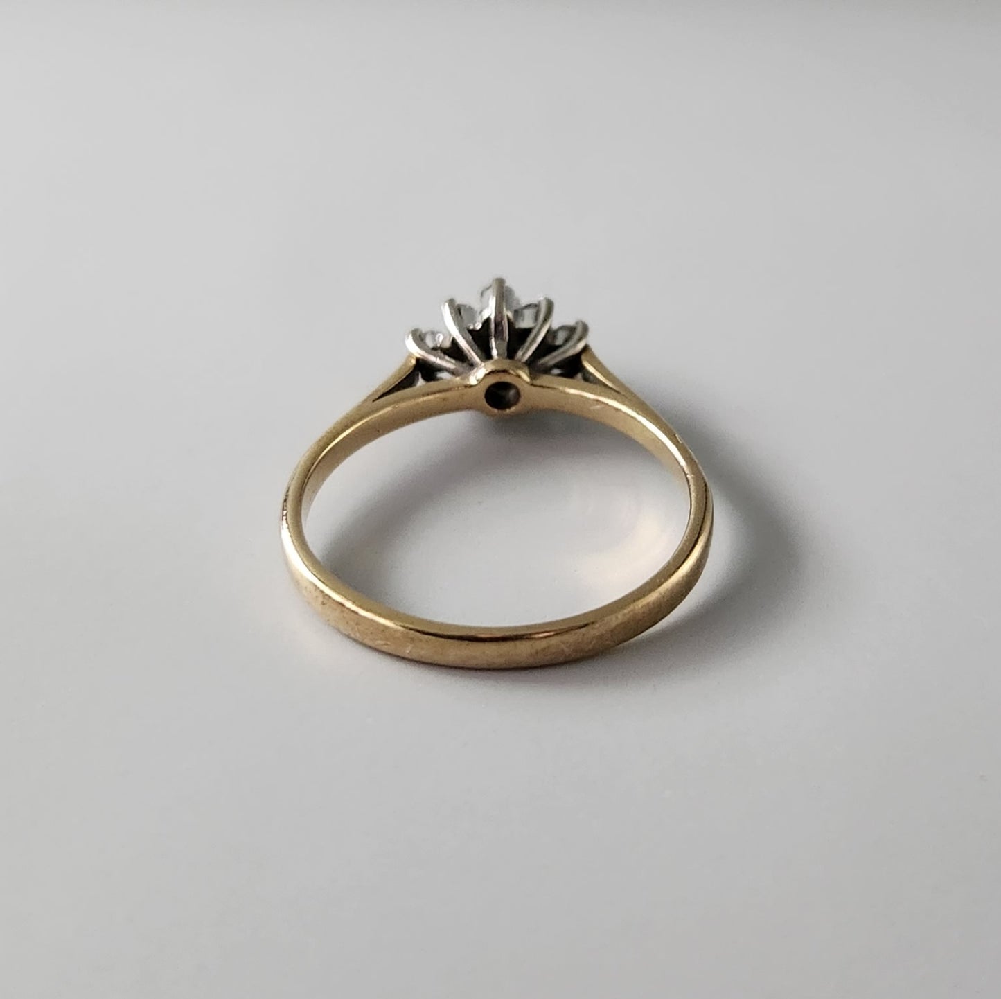 9ct Yellow Gold Diamond Cluster Ring