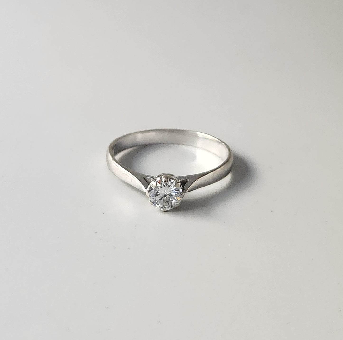 18ct White Gold 0.5 Carat Diamond Solitaire Ring