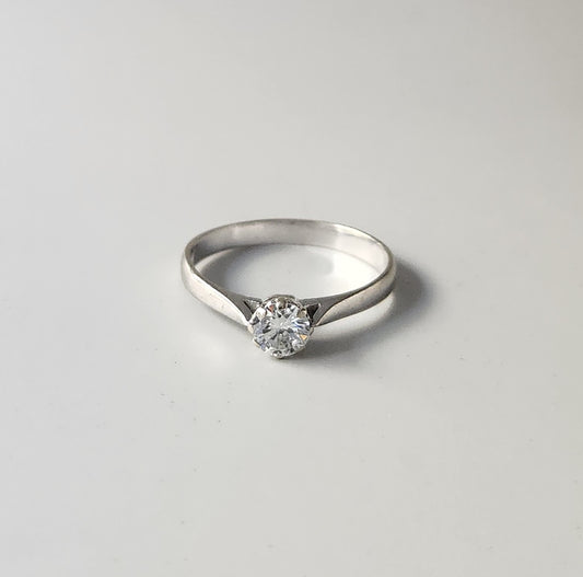 18ct White Gold 0.5 Carat Diamond Solitaire Ring